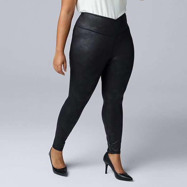 Vera wang faux leather leggings sale