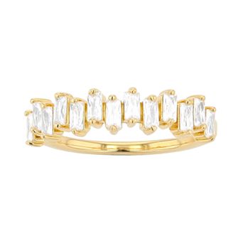 SIRI USA by TJM Gold Tone Sterling Silver Cubic Zirconia Ring