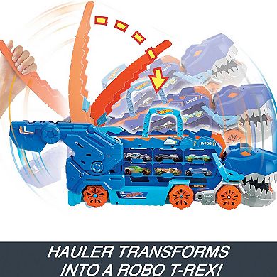 Mattel Hot Wheels T-Rex with Race Track City Ultimate Hauler