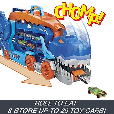 Mattel Hot Wheels T-Rex with Race Track City Ultimate Hauler