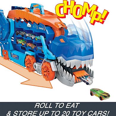 Mattel Hot Wheels T-Rex with Race Track City Ultimate Hauler