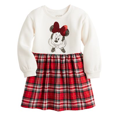 Disney s Minnie Mouse Baby Toddler Girl Sweatshirt Dress by Jumping Beans