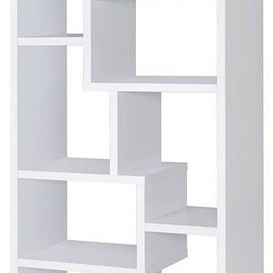 Mesmerizing Multiple Cubed Rectangular Bookcase, White