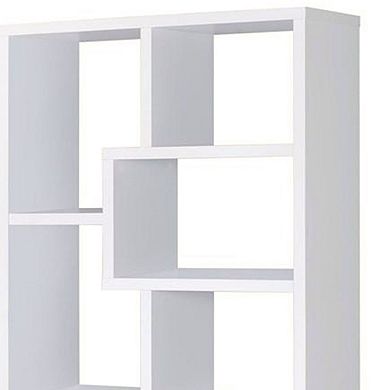 Mesmerizing Multiple Cubed Rectangular Bookcase, White