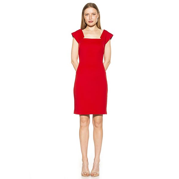 Women's ALEXIA ADMOR Lucinda Modern Scoopneck Sheath Dress