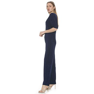 Women's ALEXIA ADMOR Ivy Bubble Sleeve Wide-Leg Jumpsuit