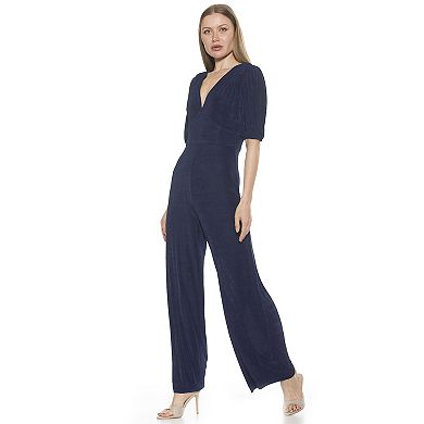 Women's ALEXIA ADMOR Ivy Bubble Sleeve Wide-Leg Jumpsuit