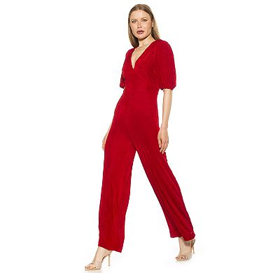 Women's ALEXIA ADMOR Ivy Bubble Sleeve Wide-Leg Jumpsuit
