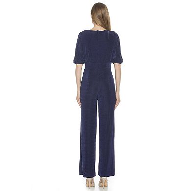 Women's ALEXIA ADMOR Ivy Bubble Sleeve Wide-Leg Jumpsuit