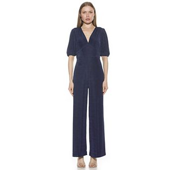 Women's ALEXIA ADMOR Ivy Bubble Sleeve Wide-Leg Jumpsuit