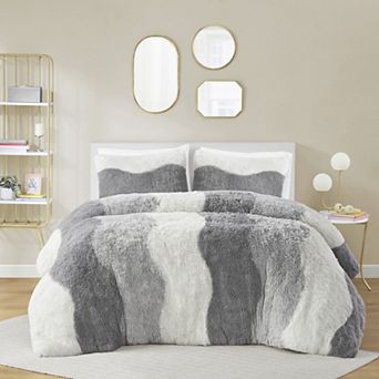 Intelligent Design Bridget Ombre Shaggy Faux Fur Comforter Set