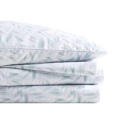 Madison Park Essentials 200 Thread Count Printed Cotton 4-Piece Sheet Set with Pillowcases