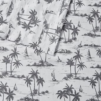 Madison Park Essentials 200 Thread Count Printed Cotton 4 pc Sheet Set with Pillowcases