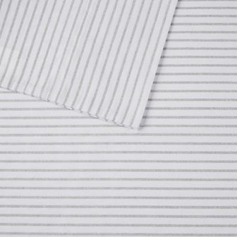 Madison Park Essentials 200 Thread Count Printed Cotton 4 pc Sheet Set with Pillowcases