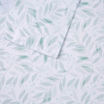 Madison Park Essentials 200 Thread Count Printed Cotton 4 pc Sheet Set with Pillowcases