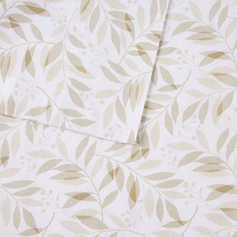 Madison Park Essentials 200 Thread Count Printed Cotton 4 pc Sheet Set with Pillowcases