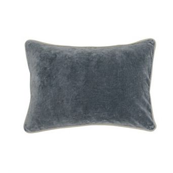 Rectangular Throw Pillow with Cotton Cover, Gray
