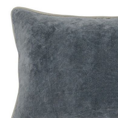 Rectangular Throw Pillow with Cotton Cover, Gray