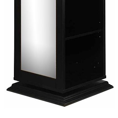 Traditional Style Wooden Accent Cabinet, Black