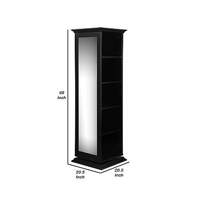 Traditional Style Wooden Accent Cabinet, Black
