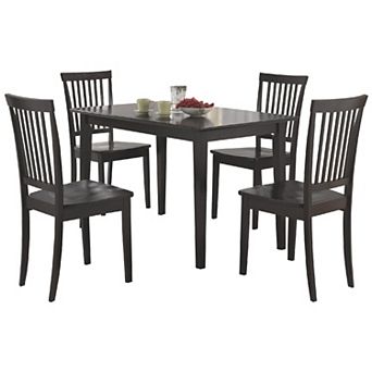 Sophisticated And Sturdy 5 pc Wooden Dining Set, Brown