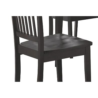 Sophisticated And Sturdy 5 Piece Wooden Dining Set, Brown