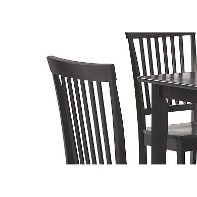 Sophisticated And Sturdy 5 Piece Wooden Dining Set, Brown