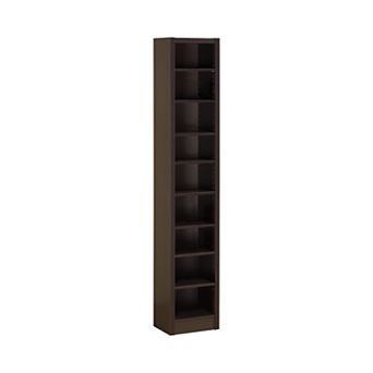 Glimmering Brown Narrow Wooden bookcase
