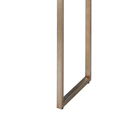 Console Table With Two Drawers And Metal Base