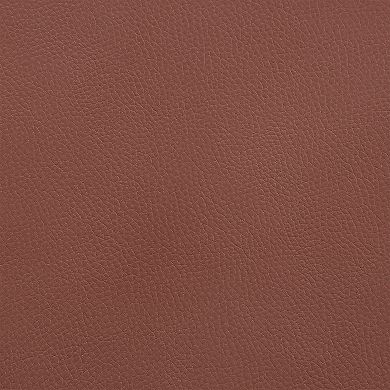 30 Inch Leatherette Barstool with Curved Cushioned Back, Brown