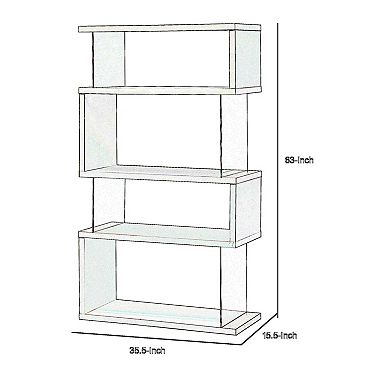 Fantastic glossy white wooden bookcase