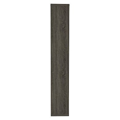 Sturdy Semi Backless Wooden Bookcase, Gray