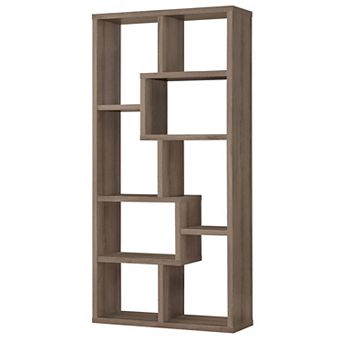 Multiple Cubed Rectangular Bookcase, Gray