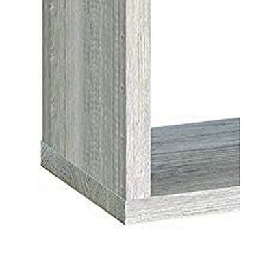 Modish Wooden Bookcase With Multiple Shelves, Gray
