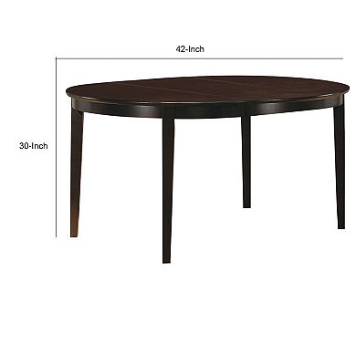 Modish Oval Shaped Wooden Dining Table, Brown