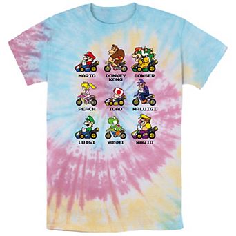 Men's Nintendo Mario Kart Racers Tie Dye Graphic Tee