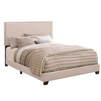 Ivory Upholstered Full Bed