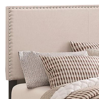 Ivory Upholstered Full Bed
