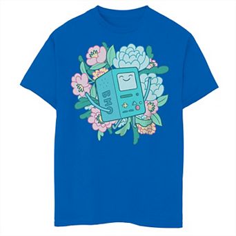 Boys 8-20 Adventure Time BMO Flower Background Tee
