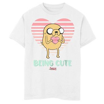 Boys 8-20 Adventure Time Jake Being Cute Tee