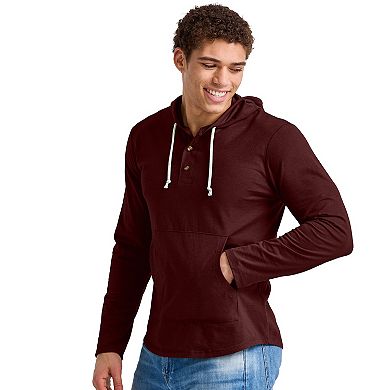 Men's Hanes® Originals Cotton Henley Hoodie