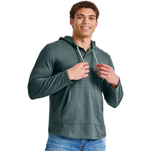 Men's Hanes® Originals Cotton Henley Hoodie