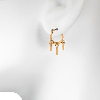 LC Lauren Conrad Hanging Disc Hoop Earrings