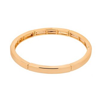 LC Lauren Conrad Gold Tone Bangle Stretch Bracelet