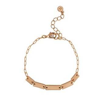 LC Lauren Conrad Gold Tone Square Link Bracelet