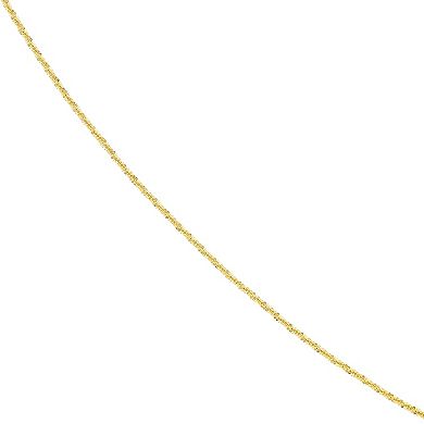 Color Romance 14k Gold Adjustable Sparkle Chain with Slider Bead