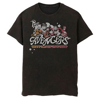 Men's Marvel Avengers Earth's Mightiest Super Heroes Vintage Graphic Tee