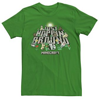 Men's Minecraft Easter Just Hoppin' Around Rabbit Graphic Tee