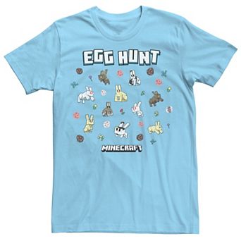 Men's Minecraft Easter Egg Hunt Rabbit Graphic Tee
