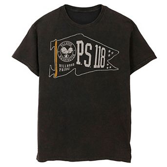 Men's Nickelodeon Hey Arnold PS 118 Waving Pennant Mineral Wash Graphic Tee